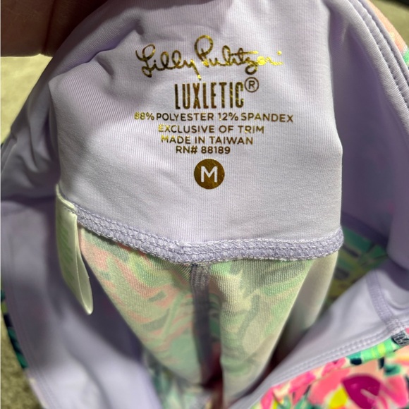 Lilly Pulitzer Anika Weekender Cropped Legging Multi Slathouse Soirée Size Med - Picture 3 of 3